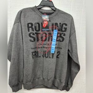 Rolling Stones Graphic Tee - Gray and Red